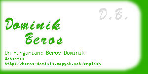 dominik beros business card